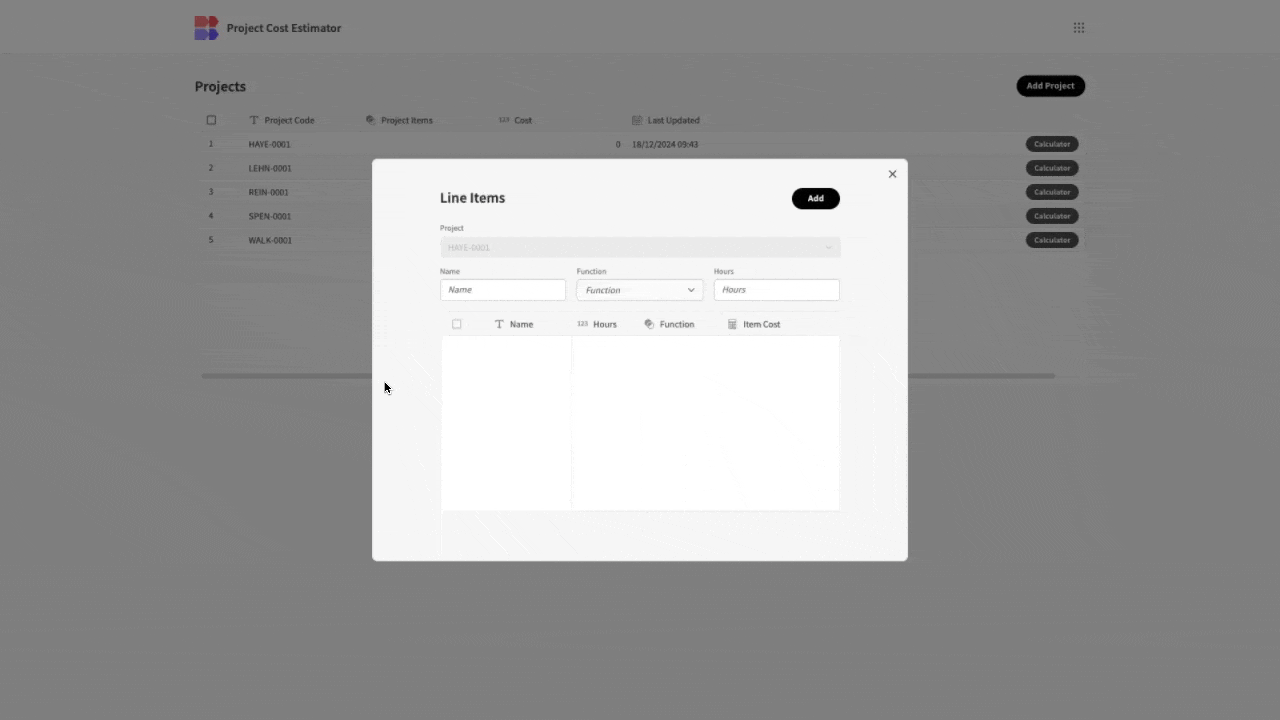 Free Project Cost Estimation Template