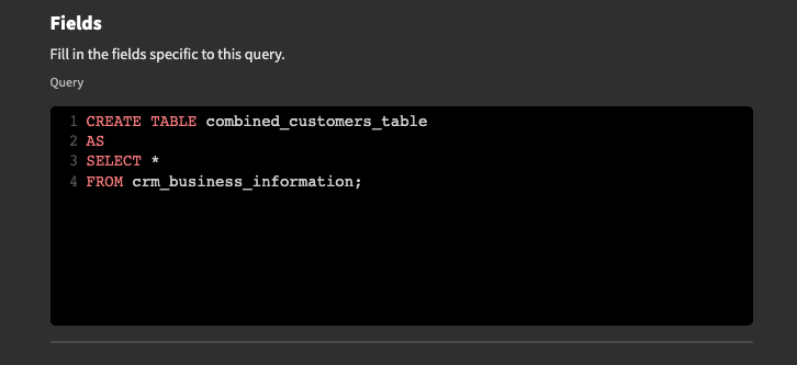 How to integrate multiple databases duplicate table query Duplicate table query
